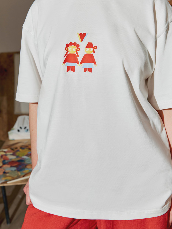 T-shirt "Love is", milky