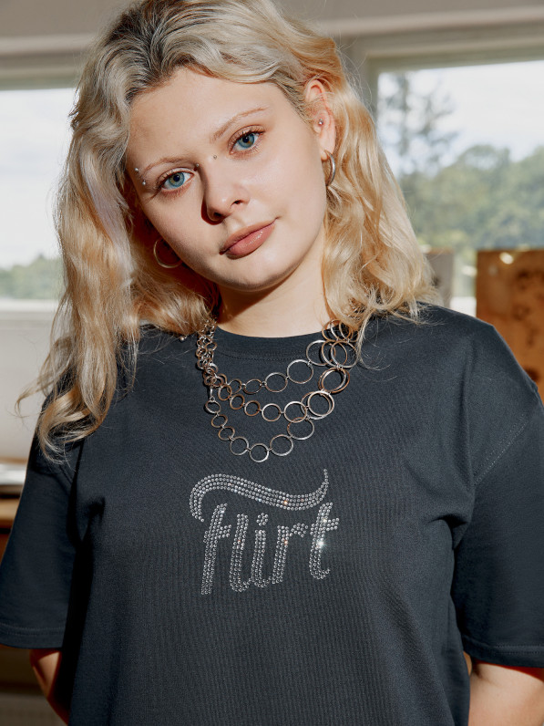 "Flirt" T-shirt, graphite