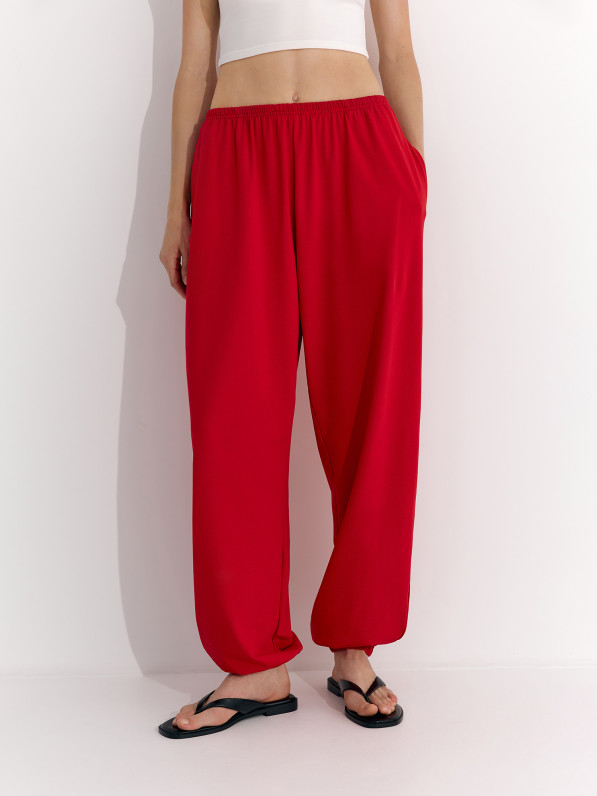 Джогери тонкі oversize, червоні
